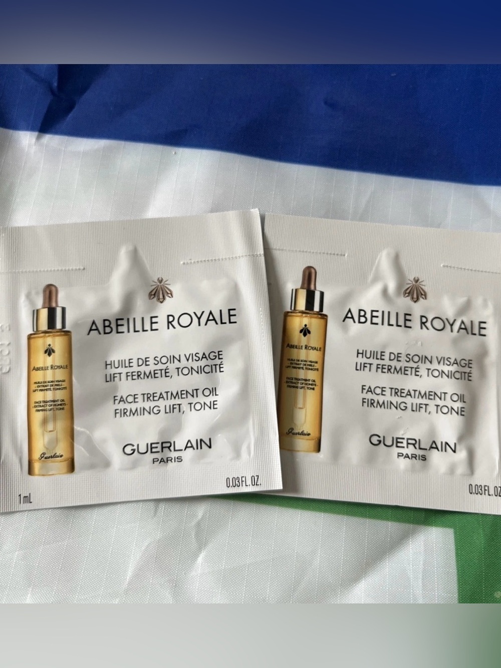 2x Guerlain Paris Abeille Royale Face Treatment Oil Firming Lift 0.03 oz.=2ml